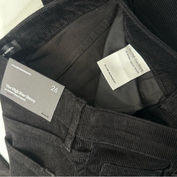 Club Monaco The High Rise Skinny Corduroy Black - Picture 8 of 9